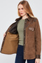 Western Women's Brown Shirt Style Suede Leather Jacket 24Sgd519610 - 9