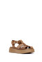 Women's Dark Powder Ankle Buckle Thick Sole Suede Leather Comfort Sandals 26Sfd341310 - 7