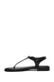 Women's Black Ankle Buckle Leather Sandals 26Sfd201116 - 3