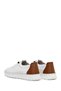 Women's White Lace-Up Sports Shoes, Leather Sneaker 26Pfd500418 - 6
