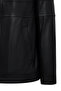 Diana Women's Black Collar Fur Oversized Leather Coat 25Wgd5631U4 - 7