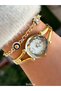 Gold Yellow Steel Strap Bridal, Engagement, Wedding Women's Wristwatch - 5