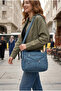 Crinkle / Clinkir Waterproof Fabric Multi-Compartment Cross Arm And Shoulder Messenger Bag Indigo Blue 9507 - 6