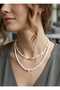 Double Sand Beads Pearl Necklace