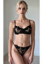 Black Lace Non-Cup Bra Set