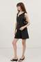 Black Pleated Vest Shorts Women's Set - 6