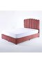 ANNA QUEEN BED VELVET PINK 160X200 CM - 3