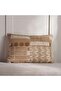 Durban Embroidered Down Alternative Filled Cushion 35x50 Cm - Rust