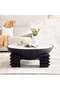 Rakiura Coffee Table Round Marble - Black White