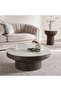 Abelia End Table Marble - White & Brown - 5