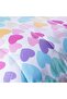 Tiny Hearts 3-Piece Comforter Set with Cushion 160x220cm - Multicolor - 3
