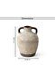 Zanzibar Terracotta Highgloss Vase With Handle 22.86x22.86x29.21cm - Grey - 5