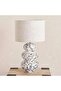 Denver E27 Ceramic Table Lamp 36x61cm - White/black - 3