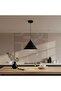 Preston E27 Metal Pendant Lamp 30x165cm - Matt Black
