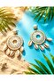 White Mandala Earrings - 3