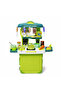 Little Chef Portable Play Kitchen with Light, Sound & Water Features, 20+ Cooking Accessories, Green and Teal