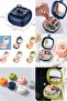 Portable Ring Jewelry Box – Mini Jewelry Organizer with Mirror and 4 Compartments - White - 2