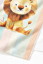 Boy's Beach Towel with Lion Figure - Cute Quick-Dry Microfiber Towel Cover with Pastel Stripes - 5