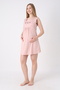 Women's Cotton Lycra Fabric Nursing Nightgown Set with Maternity and Postpartum Features 16237 - 4