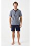 Sude Men's Short Sleeve (Summer) Shorts Pajama Set - 2