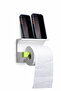Wall Mounted Toilet Paper Holder with Shelf |   Modern Bathroom Fixture with Phone & Spare Roll Storage - 3