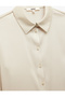 Classic Lapel Button Long Sleeve Satin Shirt - 6