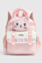 Bimboo 4-Compartment Cat Detailed Kindergarten and Lunch Box Set - with Water Bottle Pocket, Pink - 6