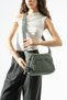 Ultra Lightweight Pocketed Shoulder Bag with Crisscross Straps Pockets, Grey (Model: 571-6A) - 3