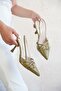 Women's Wille Thin Heeled Shoes - Green - 3