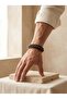 Walnut Wood Leather Men's Bracelet 8mm Gift for Lover 01804