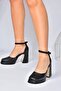 Black Thick Platform Heeled Women's Shoes M404100809 - 4