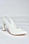 P250149009 White Thick Heeled Women's Shoes - 5