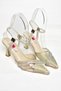 S820303107 Gold Snake Print Thin Heeled Women's Evening Dress Shoes - 8