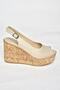 S996063509 Beige Wedge Heeled Women's Shoes - 6
