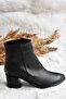 Black Block Heel Women's Boots L251089309 - 7