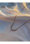 Women's Gold Color Stone Heart Necklace - 3