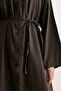 Linen Casual Dress Brown - 4