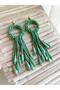 Turquoise Color Dangle Bead Women's Earrings - 2