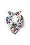 Red Black Patterned Silky Handkerchief - 2