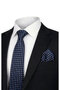 Petrol Blue Patterned Silk Tie Set