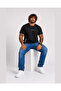 Big Size Men's Crew Neck T-Shirt New Adventures 26129 Black - 3