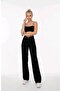 Vanes High Waist Black Jeans Black Loose Jeans Lycra Flexible Palazzo - 5