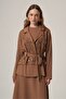 Women's Sequin Embroidered Belt Detailed 3-Piece Set Cocoa 31375 - 4
