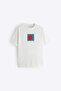 Crew Neck Afraid of Real World Printed White Oversize Men's T-Shirt - 5
