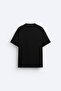 Signature Printed Oversize Black Men's T-Shirt - 6
