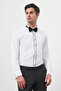 Men's Black Ribbed Slim Fit Ata Collar Shirt - 4