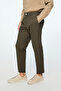 Men's Green Polyviscon Trend Straight Slim Fit Trousers - 2