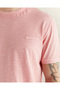 Men's Pink Crew Neck Regular Fit T-Shirt - 5