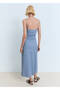 Drape Denim Dress - 4