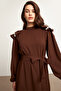 Layla Accessory Dress - Brown - 4